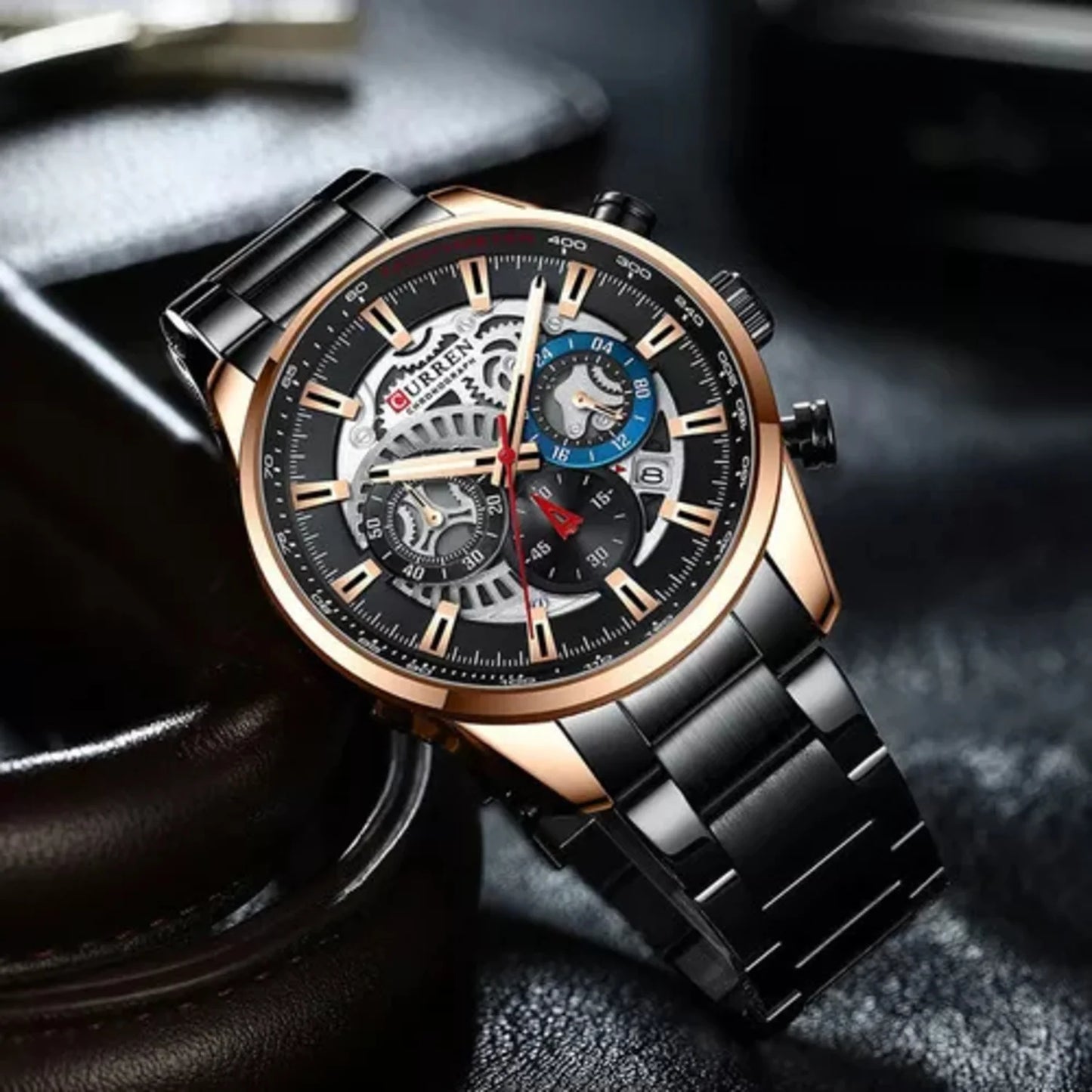 Reloj de Hombre Curren 8391 + Esfero Curren+ Bolsa de Regalo