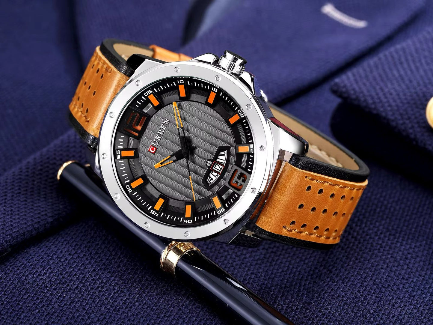 Reloj de Hombre Curren 8293 + Esfero Curren+ Bolsa de Regalo