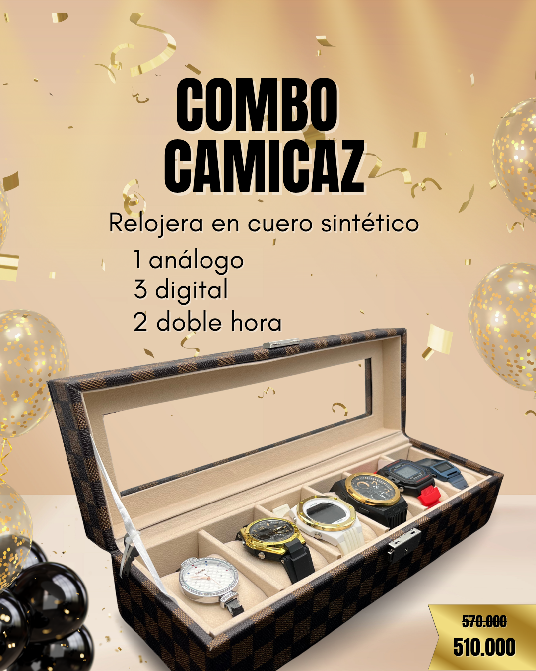 PROMOCIÓN COMBO DE RELOJERAS ANIVERSARIO CURREN