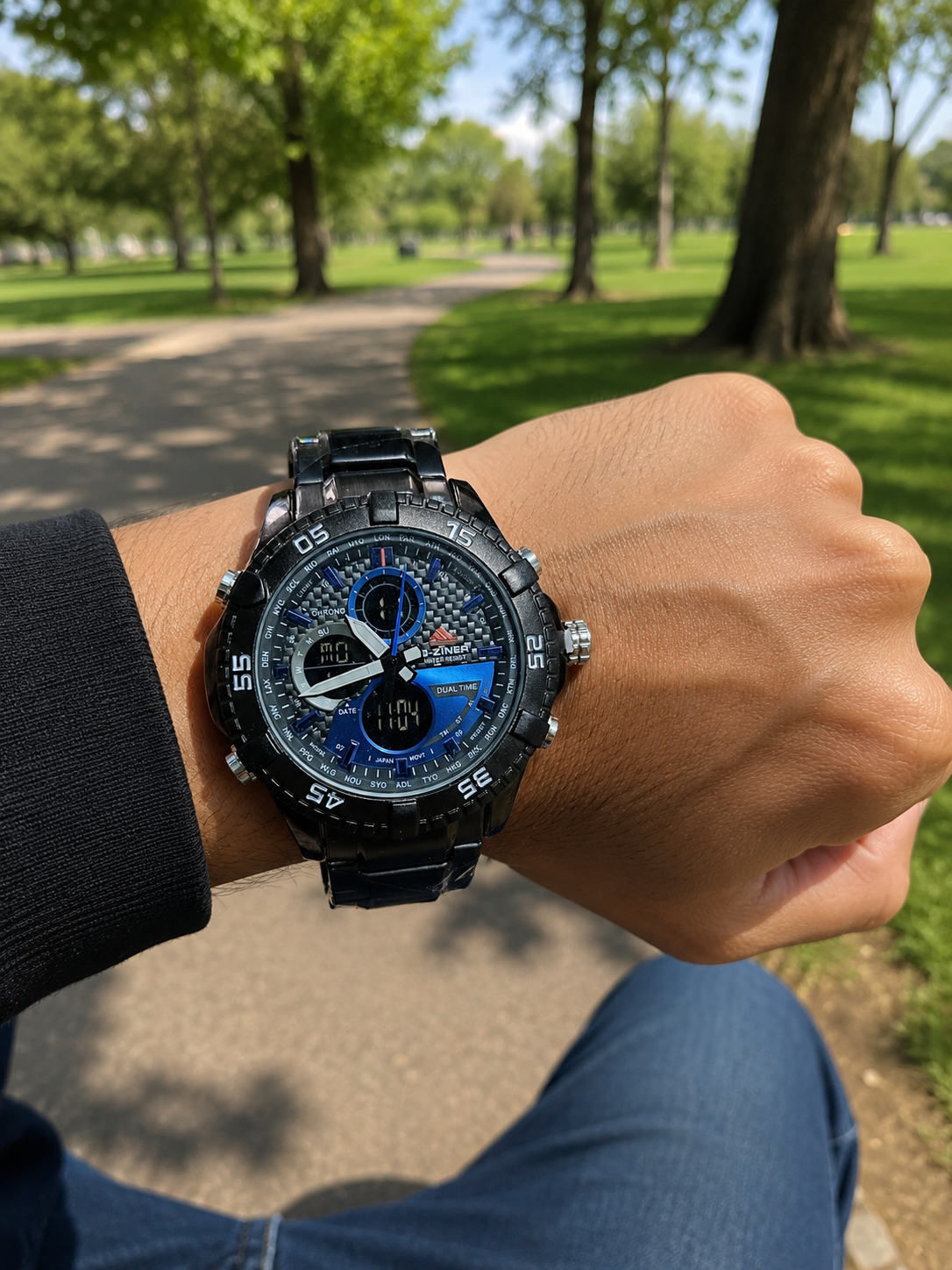 RELOJ D-ZINER CABALLERO DOBLE HORA ⏳✅