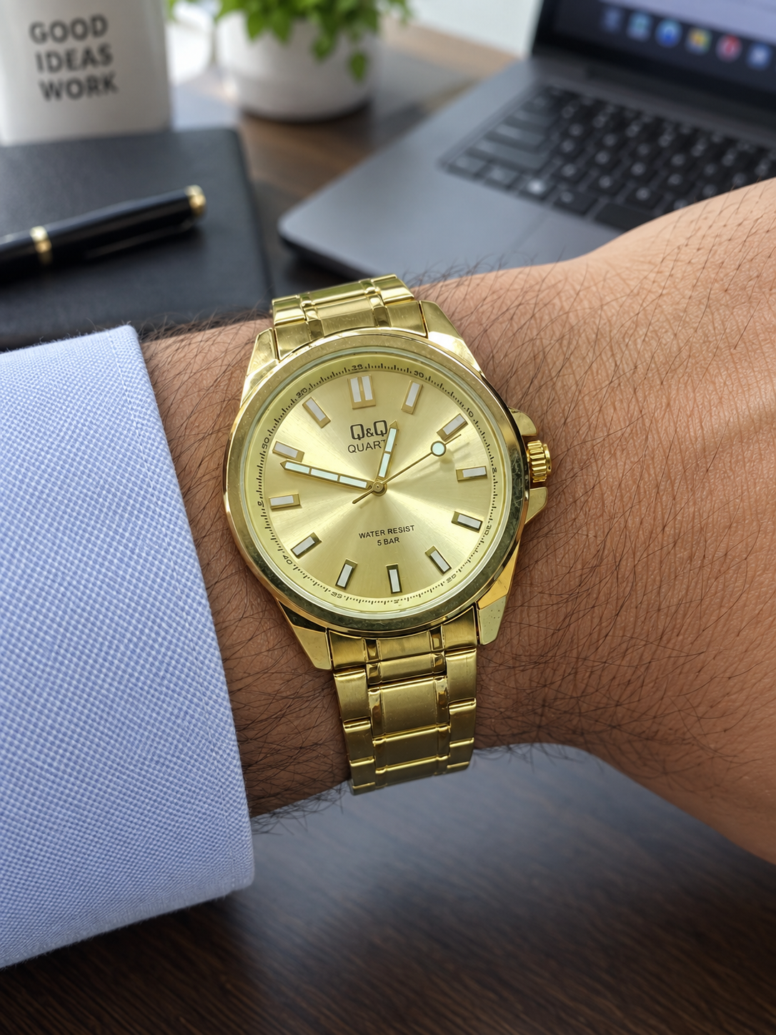 Reloj Para Hombre Q&Q QA96J215Y!