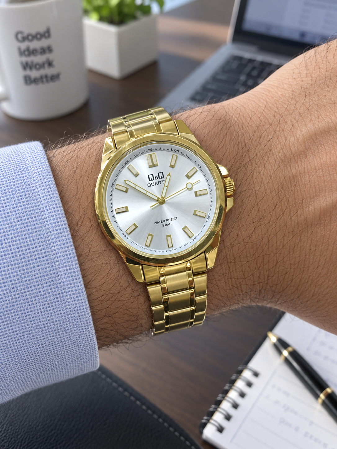 Reloj Para Hombre Q&Q QA96J215Y!