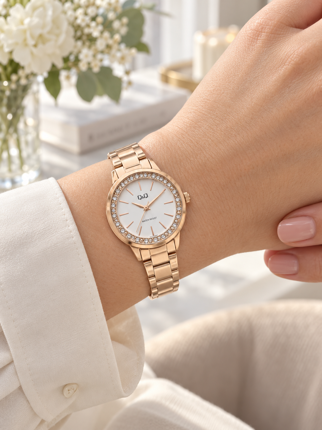 Reloj Q&Q Para Dama Brillante QC21!