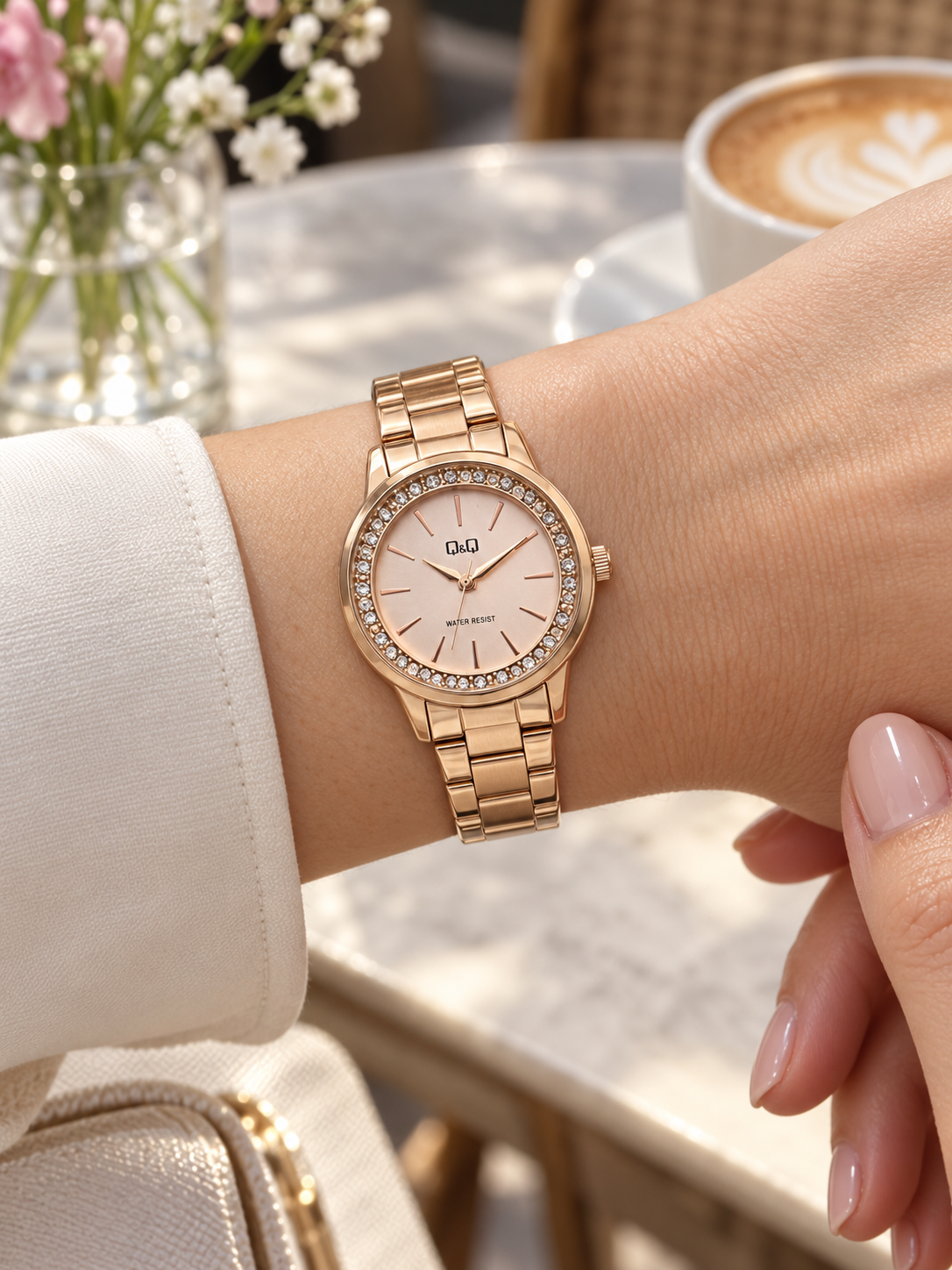 Reloj Q&Q Para Dama Brillante QC21!