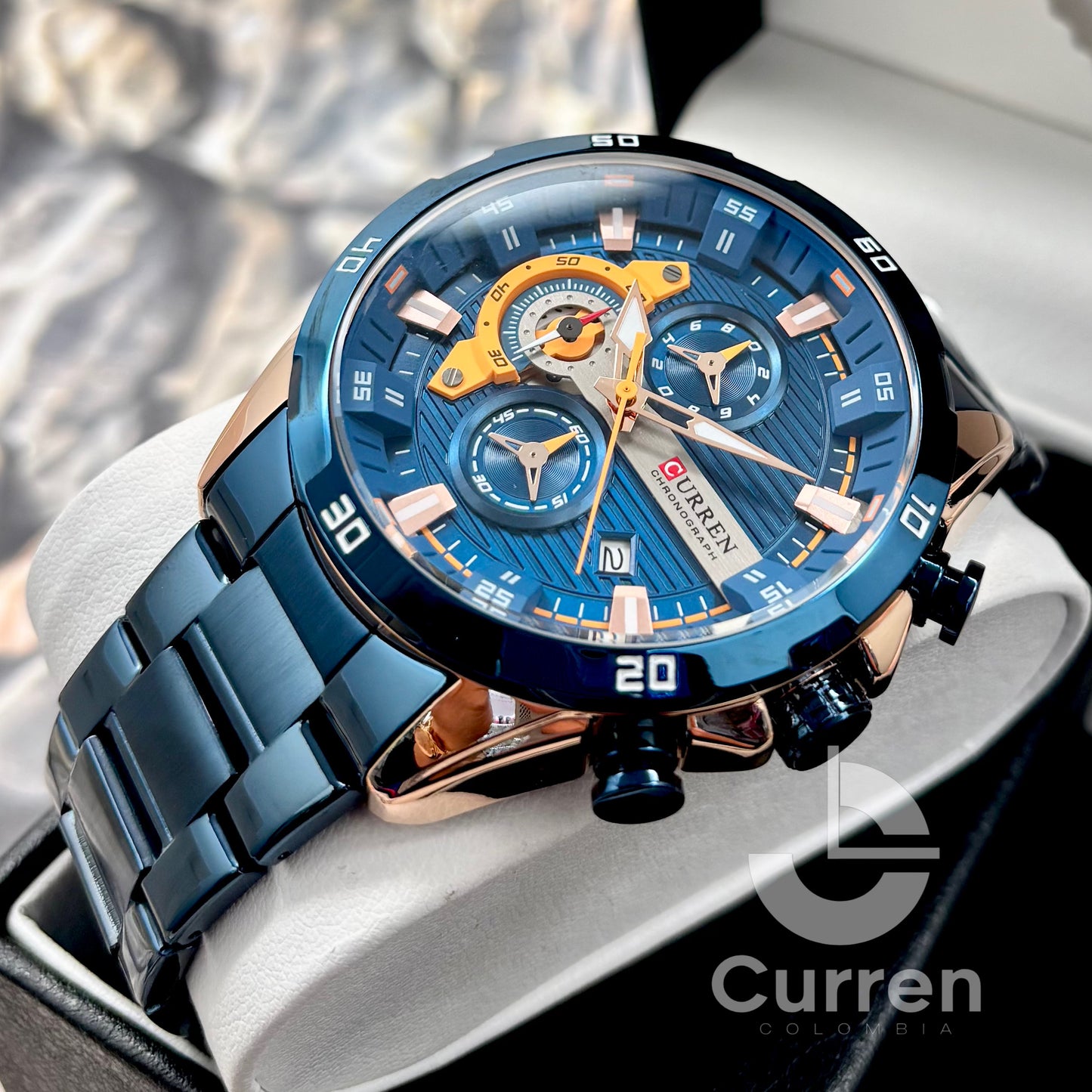 Reloj de Hombre Curren 8402+ Esfero Curren+ Bolsa de Regalo