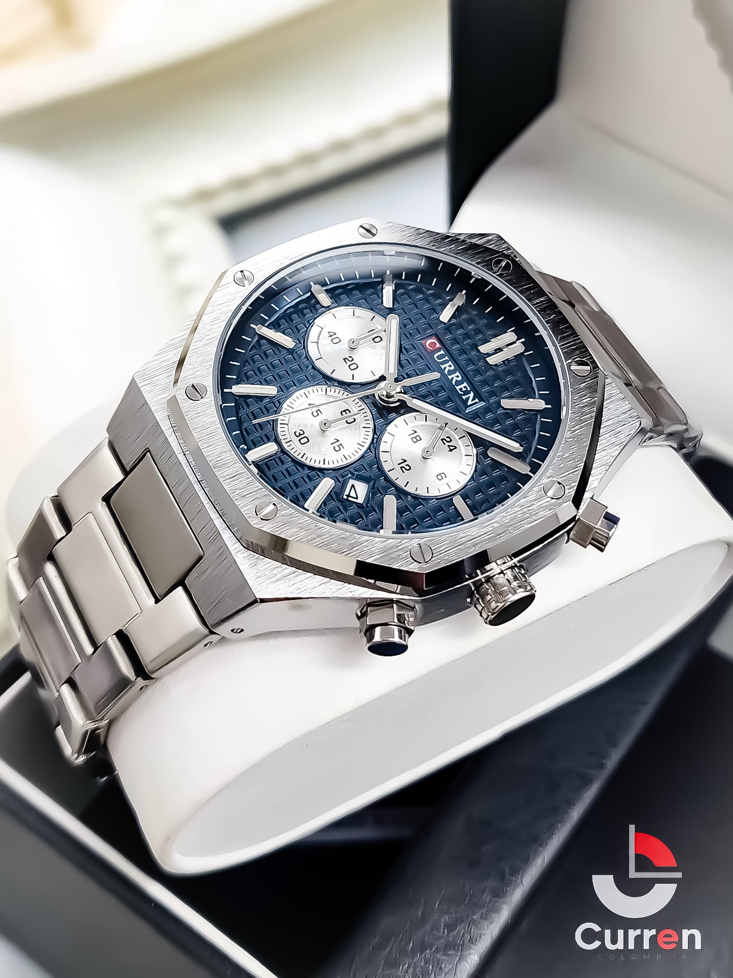 Reloj de Hombre Curren 8440 + Esfero Curren+ Bolsa de Regalo