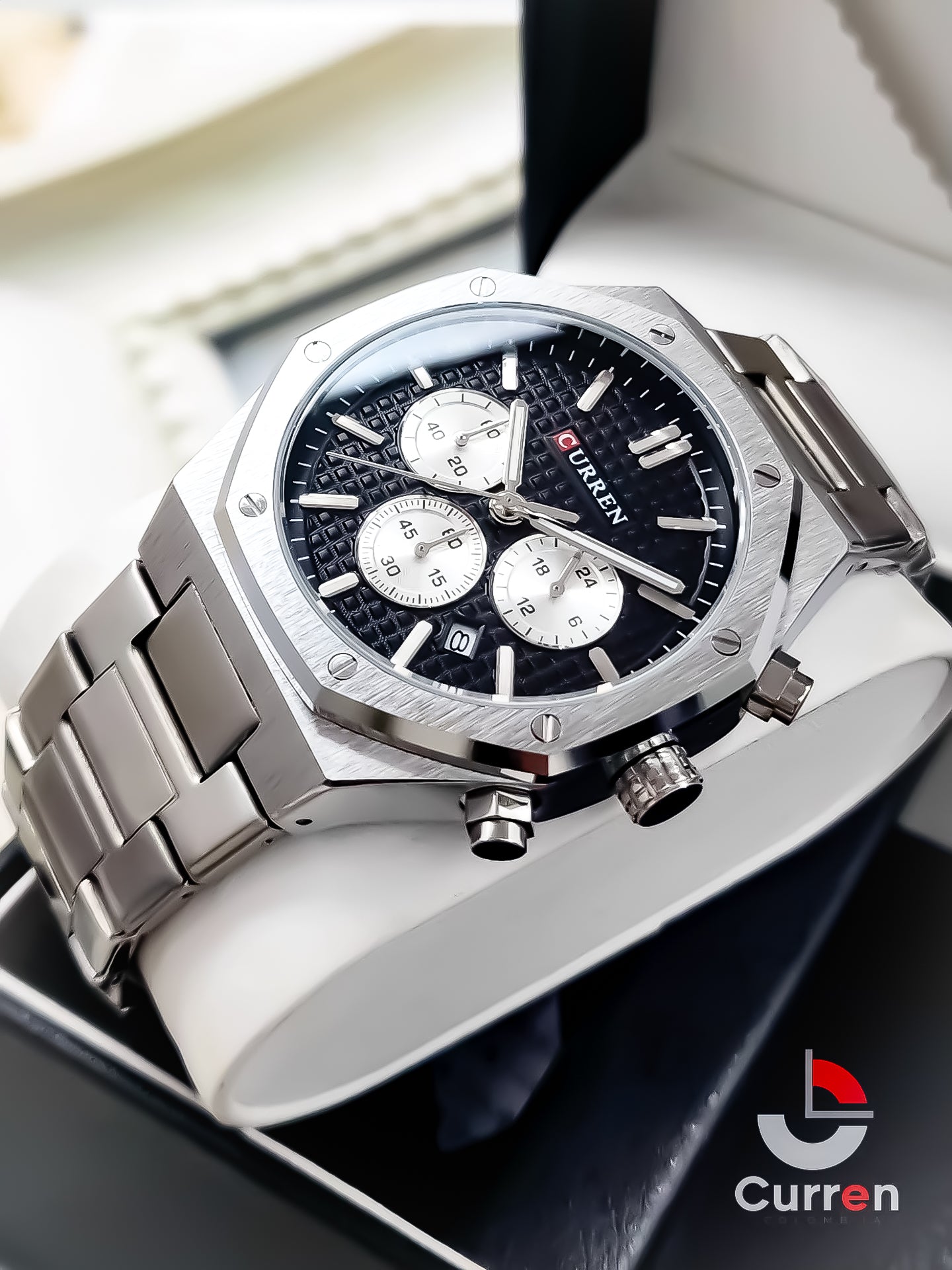Reloj de Hombre Curren 8440 + Esfero Curren+ Bolsa de Regalo