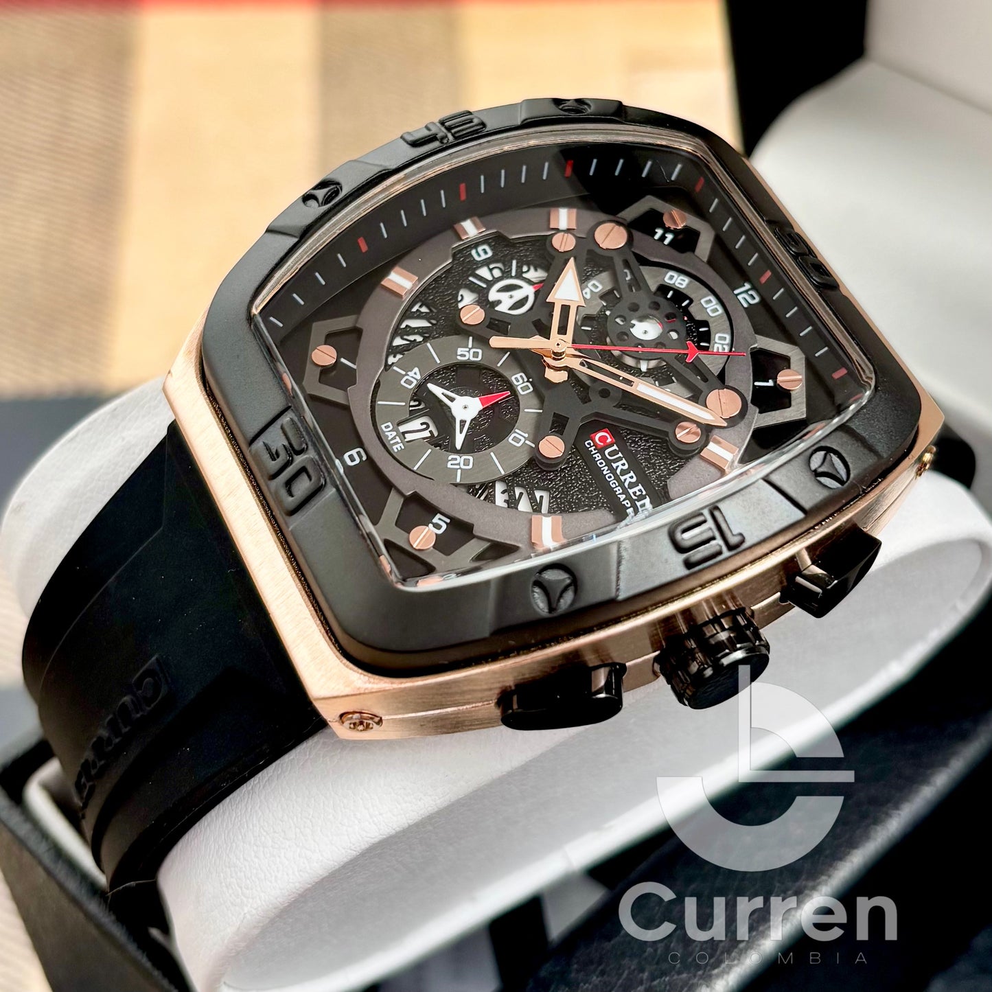 Reloj de Hombre Curren 8443 + Esfero Curren+ Bolsa de Regalo