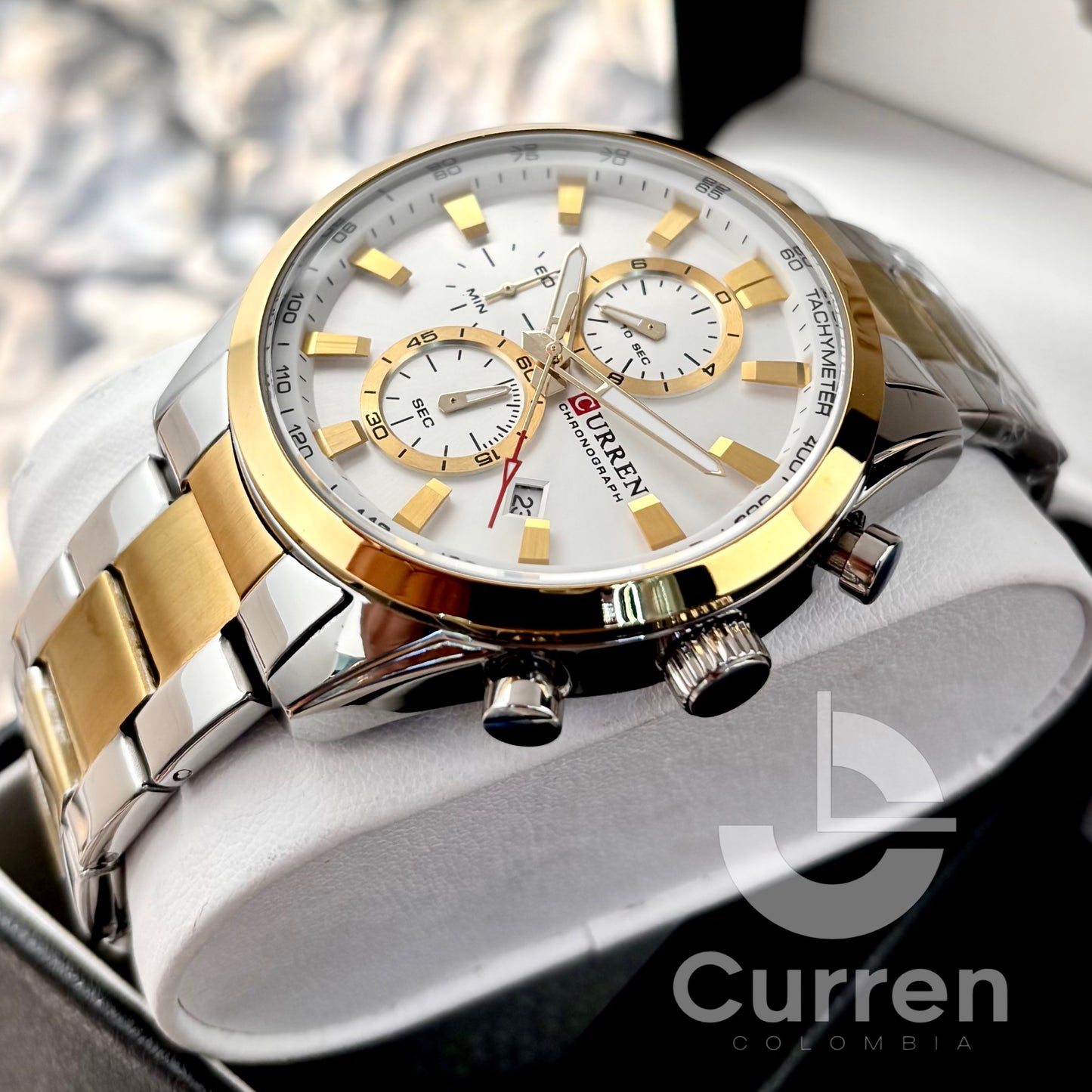 Reloj de Hombre Curren 8445 + Esfero Curren+ Bolsa de Regalo
