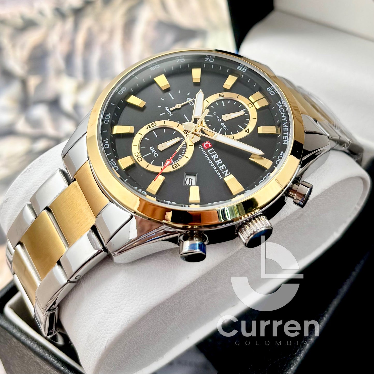 Reloj de Hombre Curren 8445 + Esfero Curren+ Bolsa de Regalo