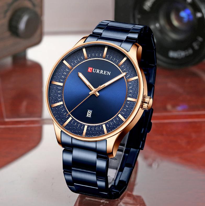 Reloj Curren Caballero 8347 +Esfero curren +Bolsa de Regalo