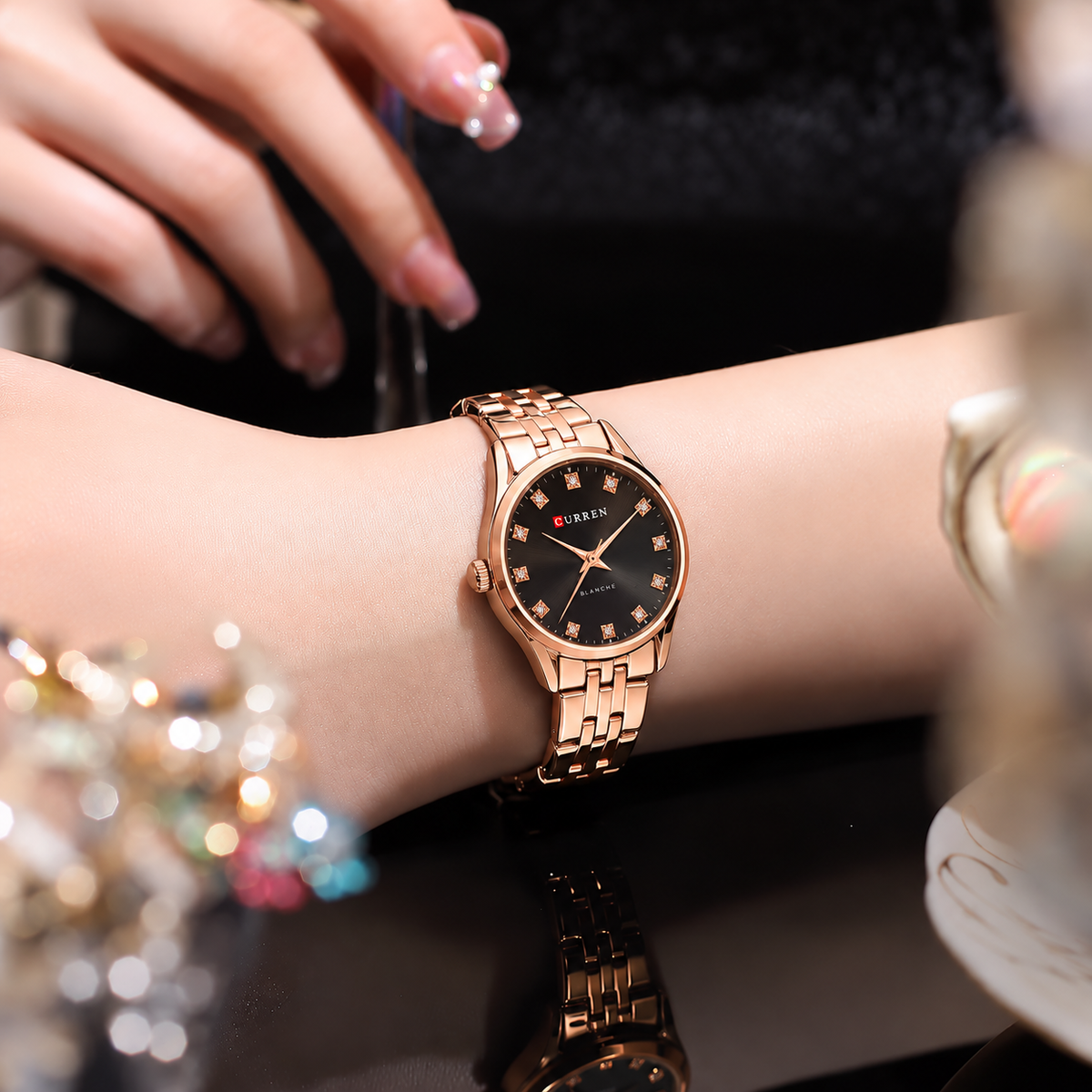 Reloj de Dama Curren 9111 + Esfero Curren+ Bolsa de Regalo!