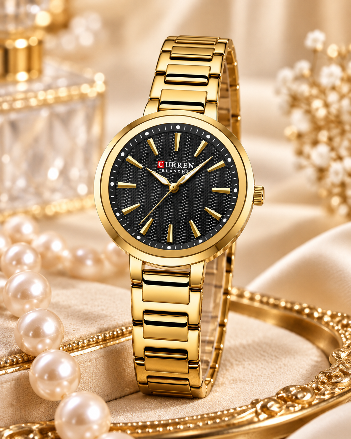 Reloj de Dama Curren 9109 + Esfero Curren+ Bolsa de Regalo!