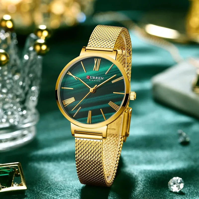 Reloj de Dama  Curren 9076+ Esfero Curren+ Bolsa de Regalo