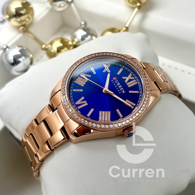 Reloj de Dama Curren 9088 + Esfero Curren+ Bolsa de Regalo