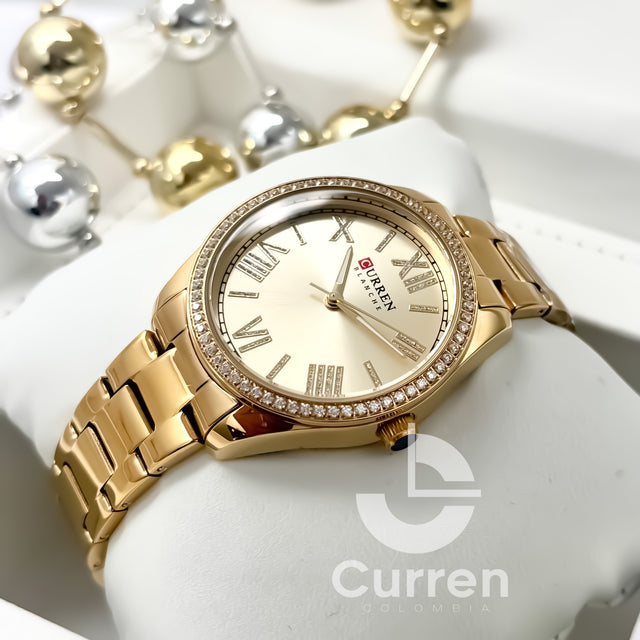 Reloj de Dama Curren 9088 + Esfero Curren+ Bolsa de Regalo!