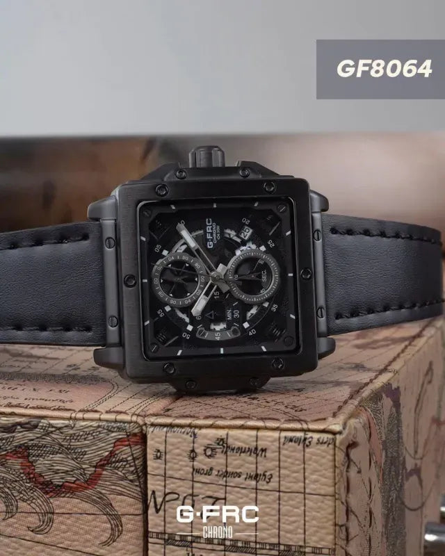 Reloj cronografo cuero G-FORCE GF8064 ✅