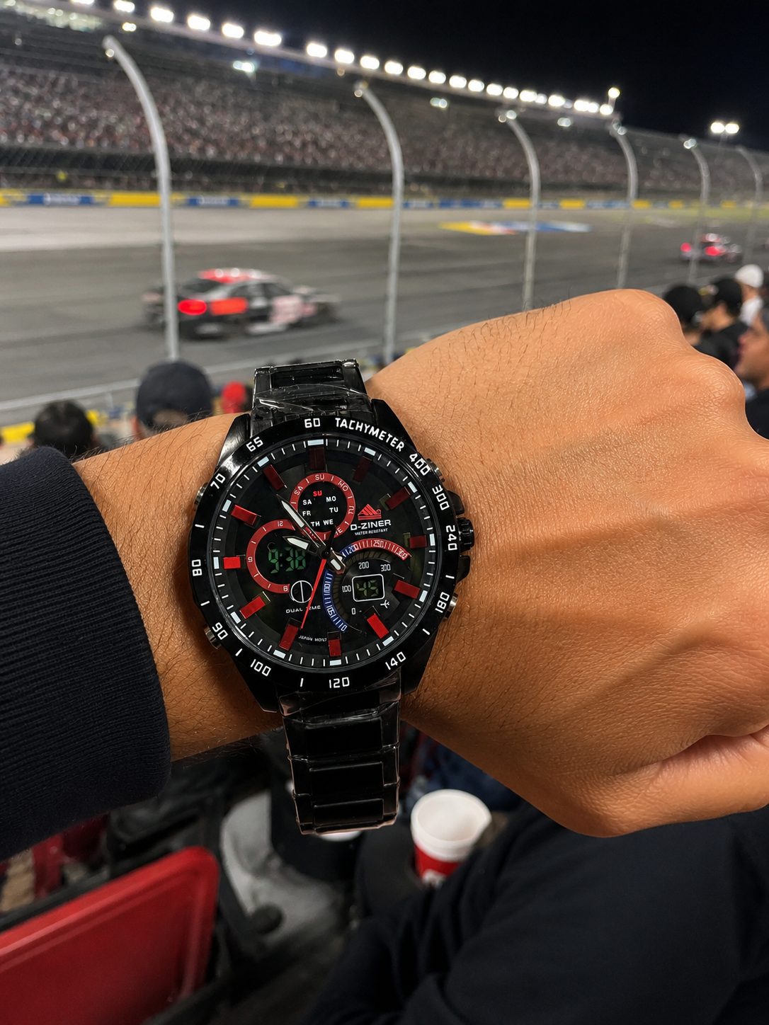 RELOJ CABALLERO D-ZINER DOBLE HORA 🏎️✅