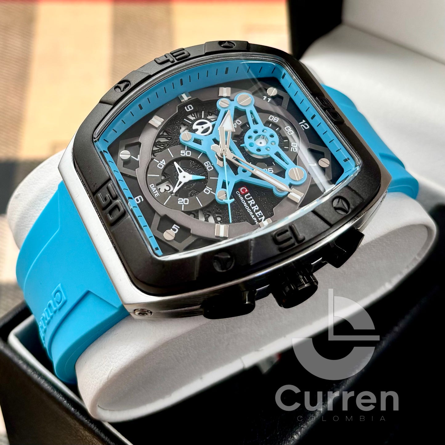 Reloj de Hombre Curren 8443 + Esfero Curren+ Bolsa de Regalo