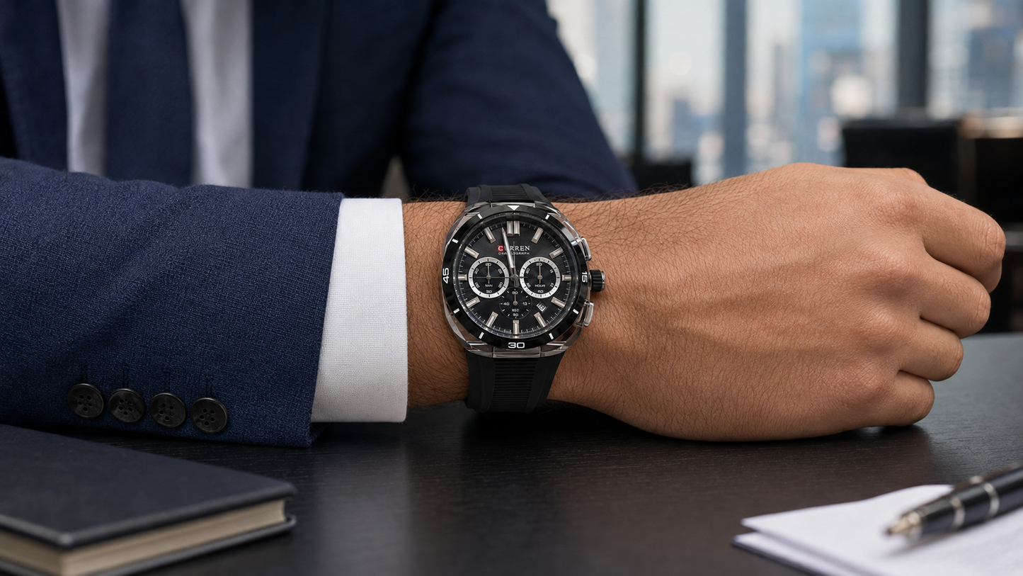 Reloj Curren Caballero 8502 + Esfero Curren+ Bolsa de Regalo🧊✅