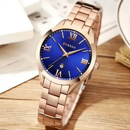Reloj de Dama Curren 9007 + Esfero Curren+ Bolsa de Regalo