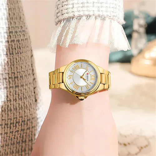 Reloj de Dama Curren 9091  + Esfero Curren+ Bolsa de Regalo