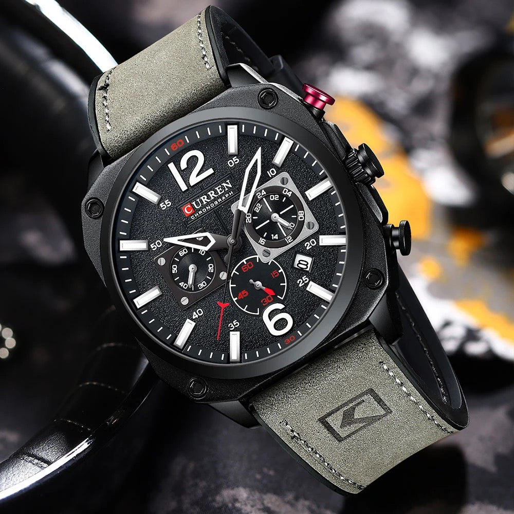 Reloj hombre Curren 8398+ Esfero Curren+ Bolsa de Regalo