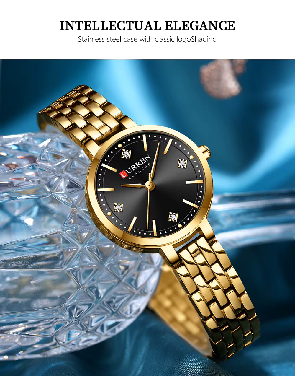 Reloj de Dama Curren 9106+ Esfero Curren+ Bolsa de Regalo