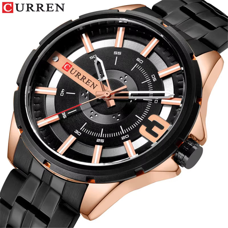 Reloj de hombre 8333 + Esfero Curren+ Bolsa de Regalo