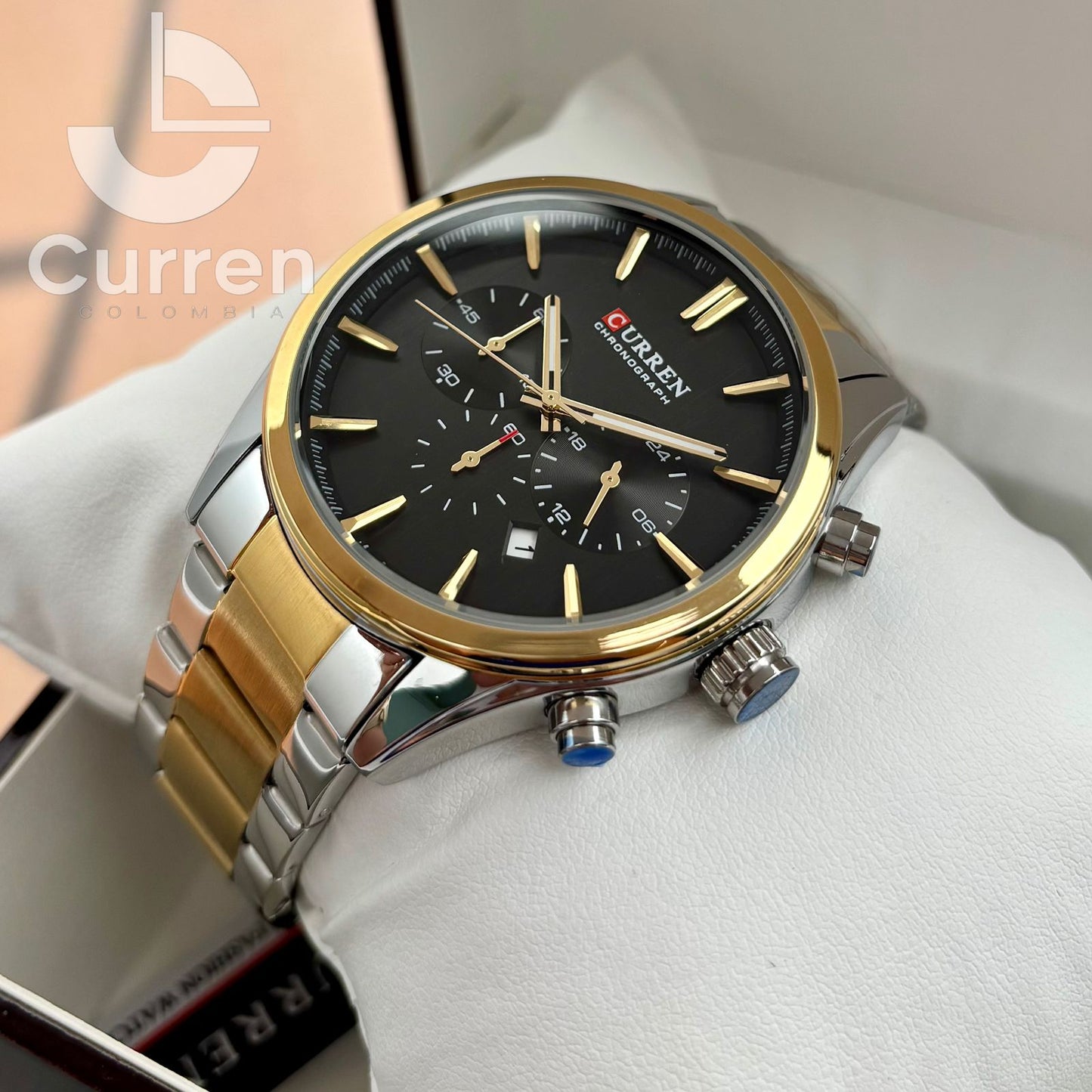 Reloj de Hombre Curren 8446 + Esfero Curren+ Bolsa de Regalo