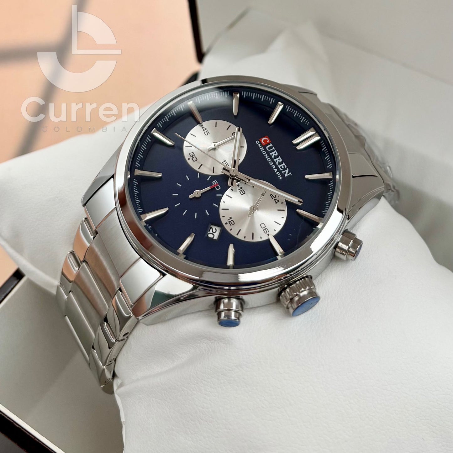 Reloj de Hombre Curren 8446 + Esfero Curren+ Bolsa de Regalo