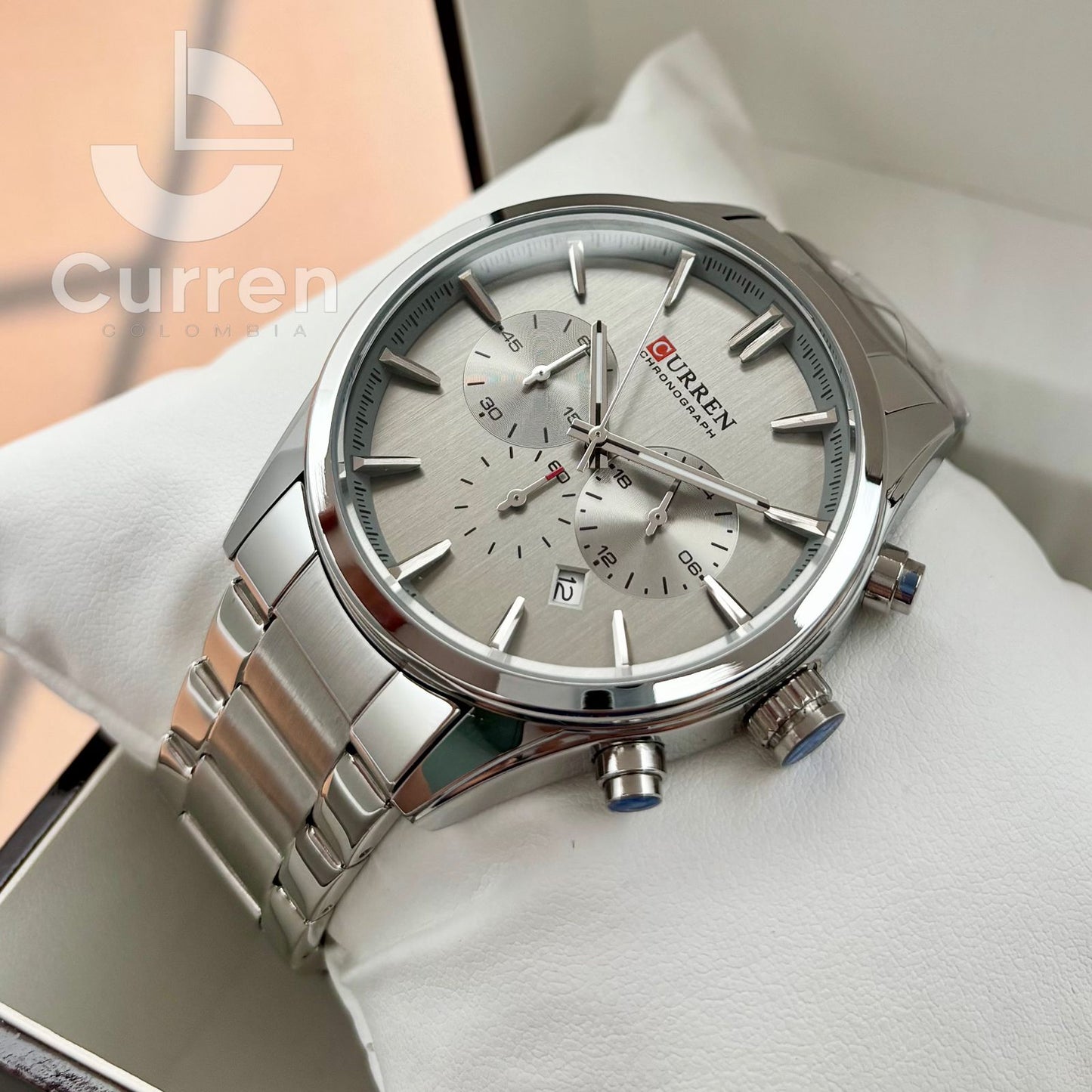 Reloj de Hombre Curren 8446 + Esfero Curren+ Bolsa de Regalo