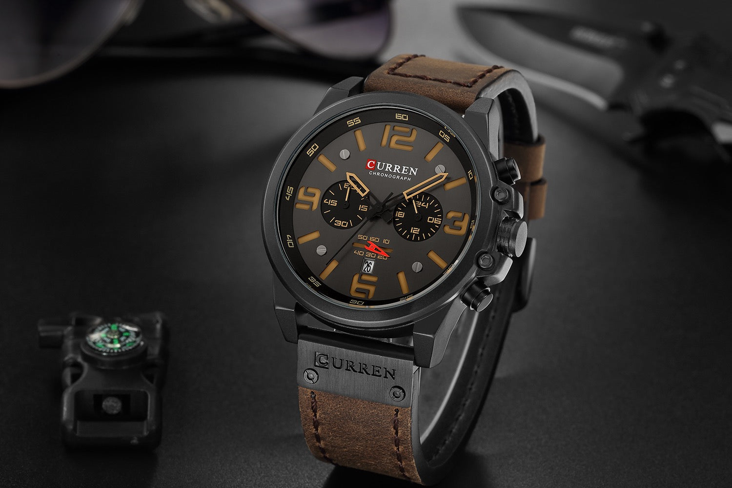Orologio CURREN Ford da Uomo - Eleganza Marrone e Argento Orologio CURREN Ford da Uomo - Eleganza Marrone e Argento