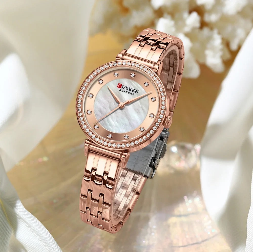 Reloj de Dama Curren 9087 + Esfero Curren+ Bolsa de Regalo