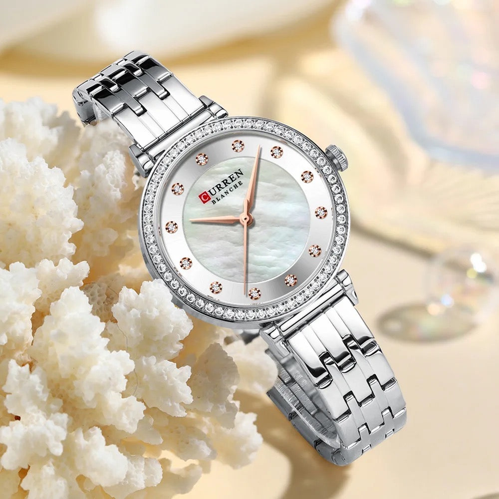 Reloj de Dama Curren 9087 + Esfero Curren+ Bolsa de Regalo