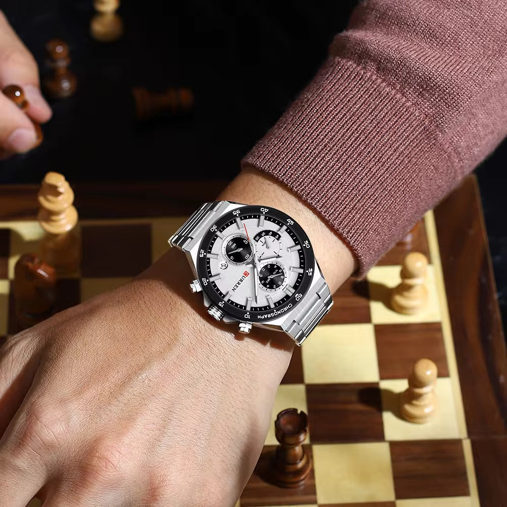 Reloj de Hombre Curren 8481+ Esfero Curren+ Bolsa de Regalo