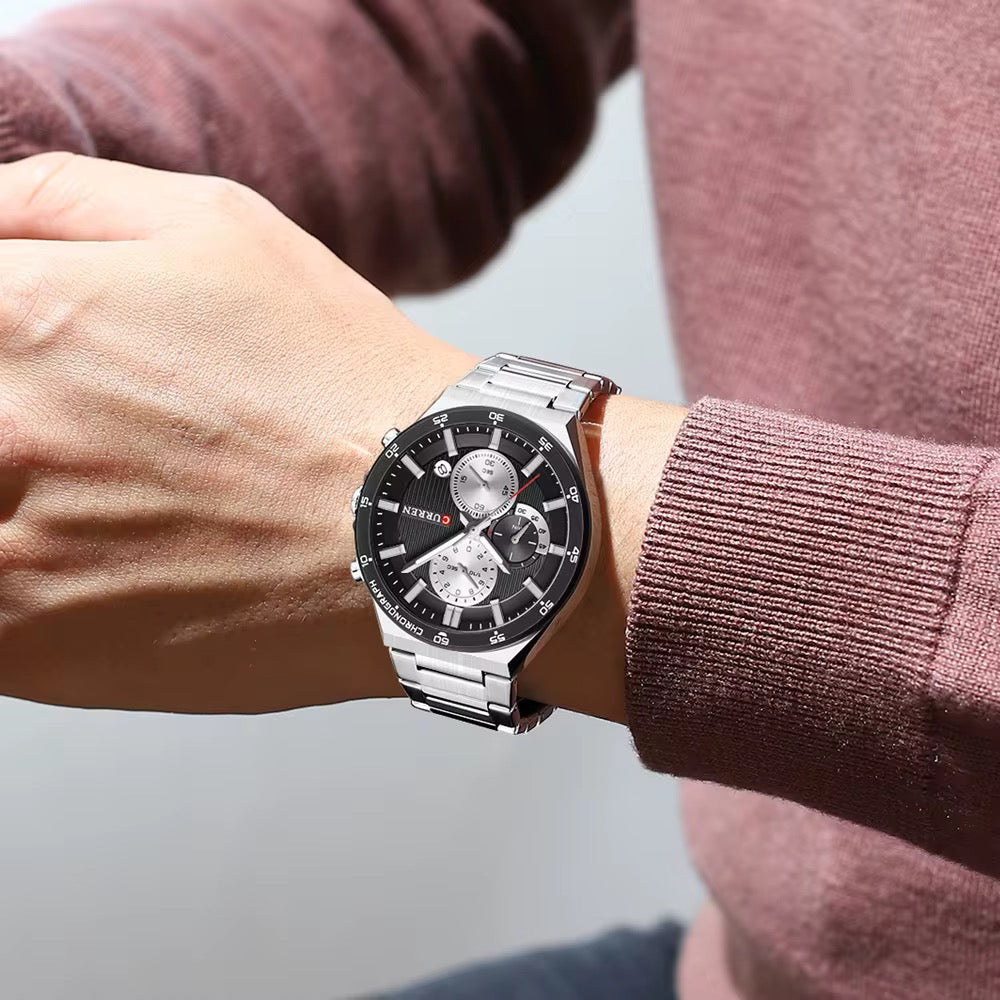 Reloj de Hombre Curren 8481+ Esfero Curren+ Bolsa de Regalo