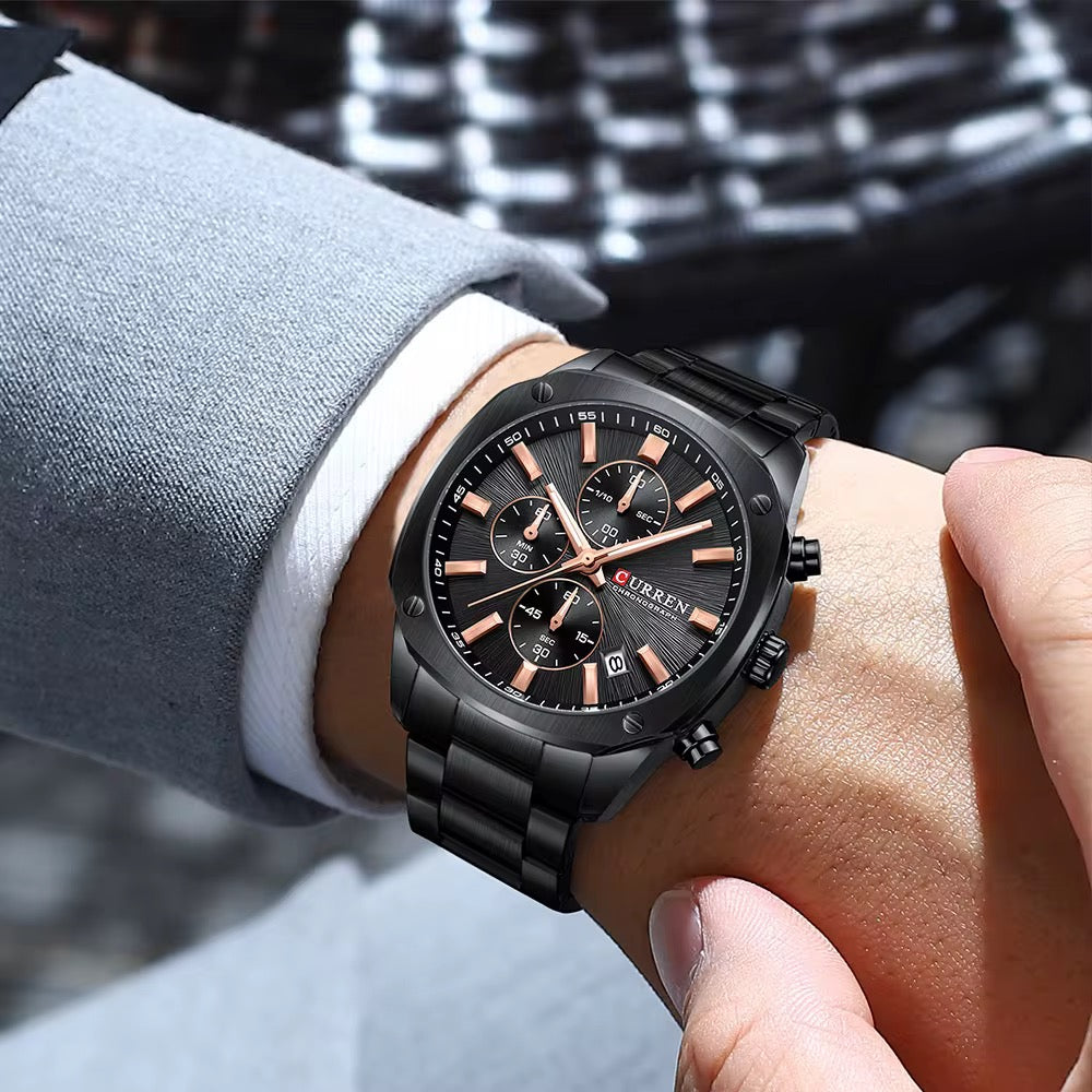 Reloj de Hombre Curren 8490+ Esfero Curren+ Bolsa de Regalo