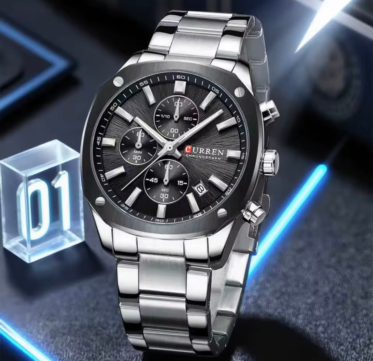 Reloj de Hombre Curren 8490+ Esfero Curren+ Bolsa de Regalo