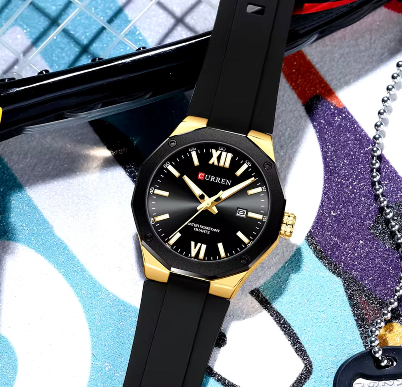 Reloj de Hombre Curren 8465 + Esfero Curren+ Bolsa de Regalo