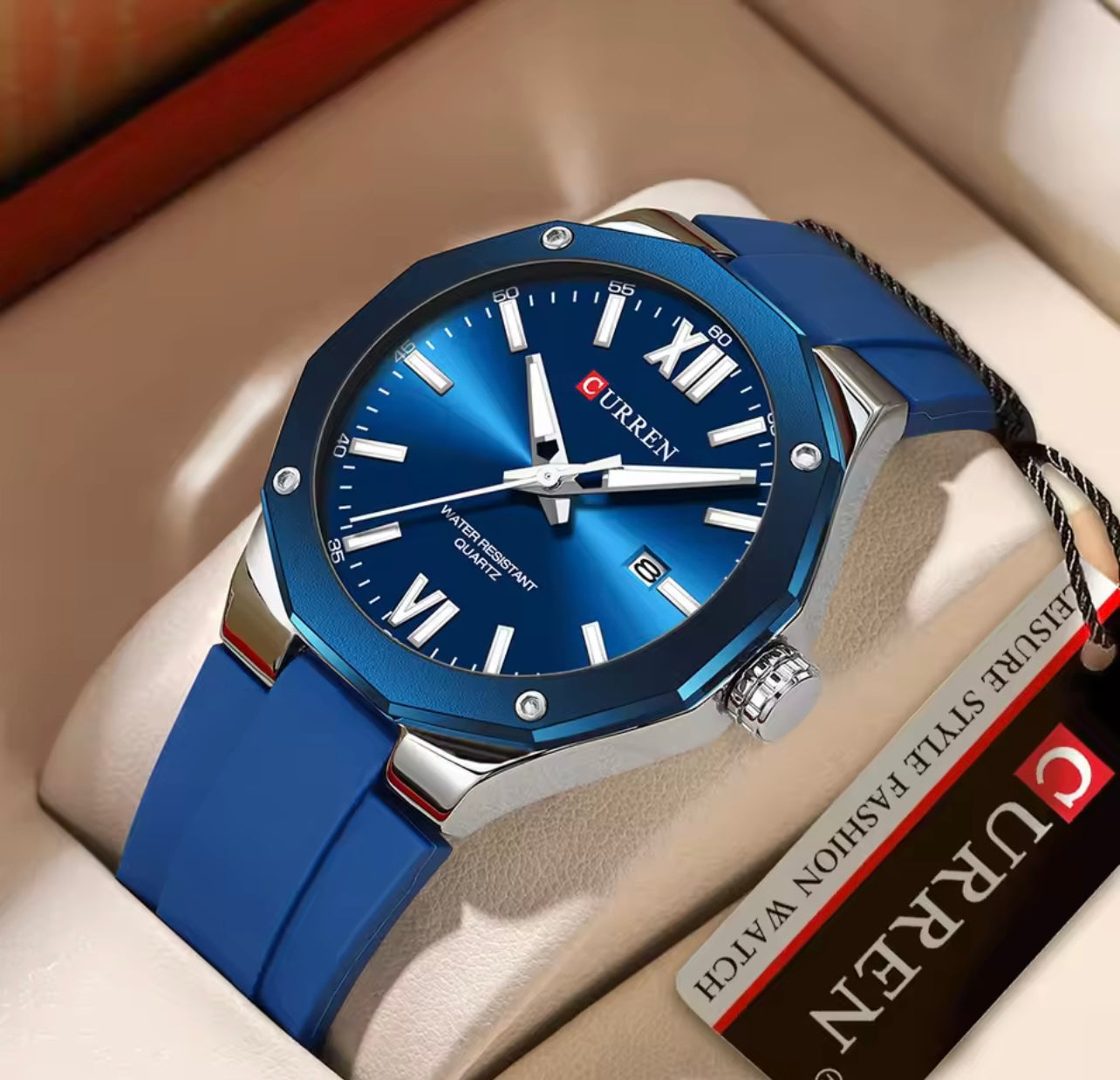 Reloj de Hombre Curren 8465 + Esfero Curren+ Bolsa de Regalo