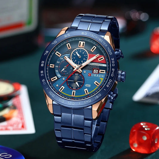 Reloj de Hombre Curren 8410+ Esfero Curren+ Bolsa de Regalo