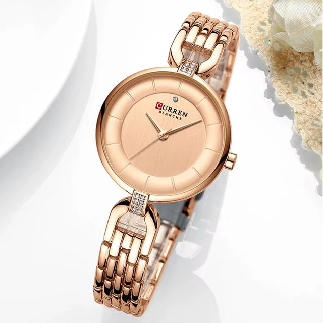 Reloj de Dama Curren 9052  + Esfero Curren+ Bolsa de Regalo