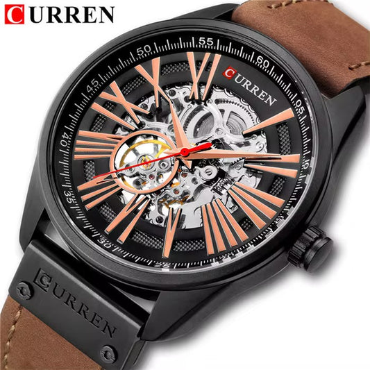 Reloj Automático de Hombre Curren 8299 + Esfero Curren+ Bolsa de Regalo