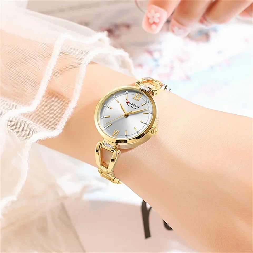 Reloj De Dama Curren 9092+ Esfero Curren+ Bolsa de Regalo