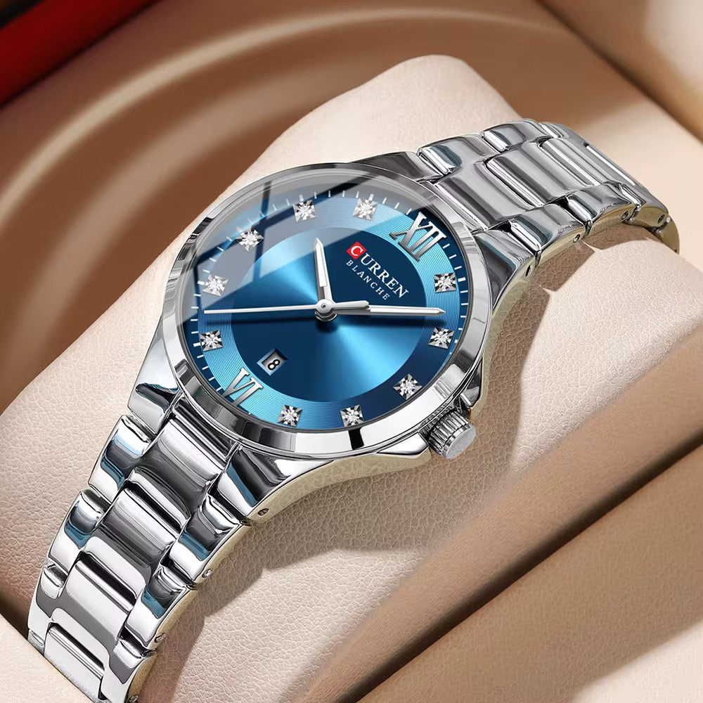 Reloj de Dama Curren 9107 + Esfero Curren+ Bolsa de Regalo