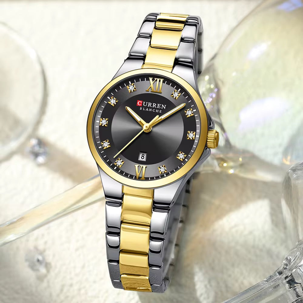 Reloj de Dama Curren 9107 + Esfero Curren+ Bolsa de Regalo
