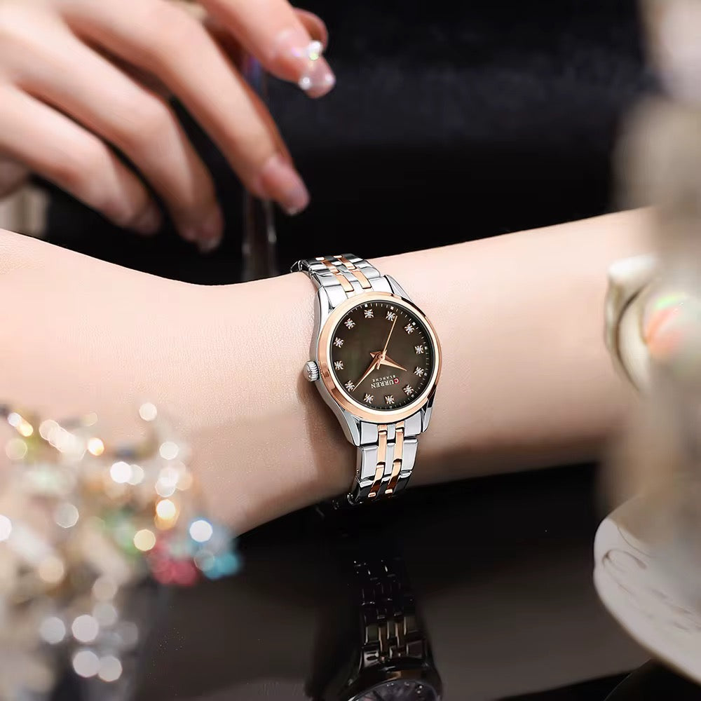 Reloj de Dama Curren 9111 + Esfero Curren+ Bolsa de Regalo