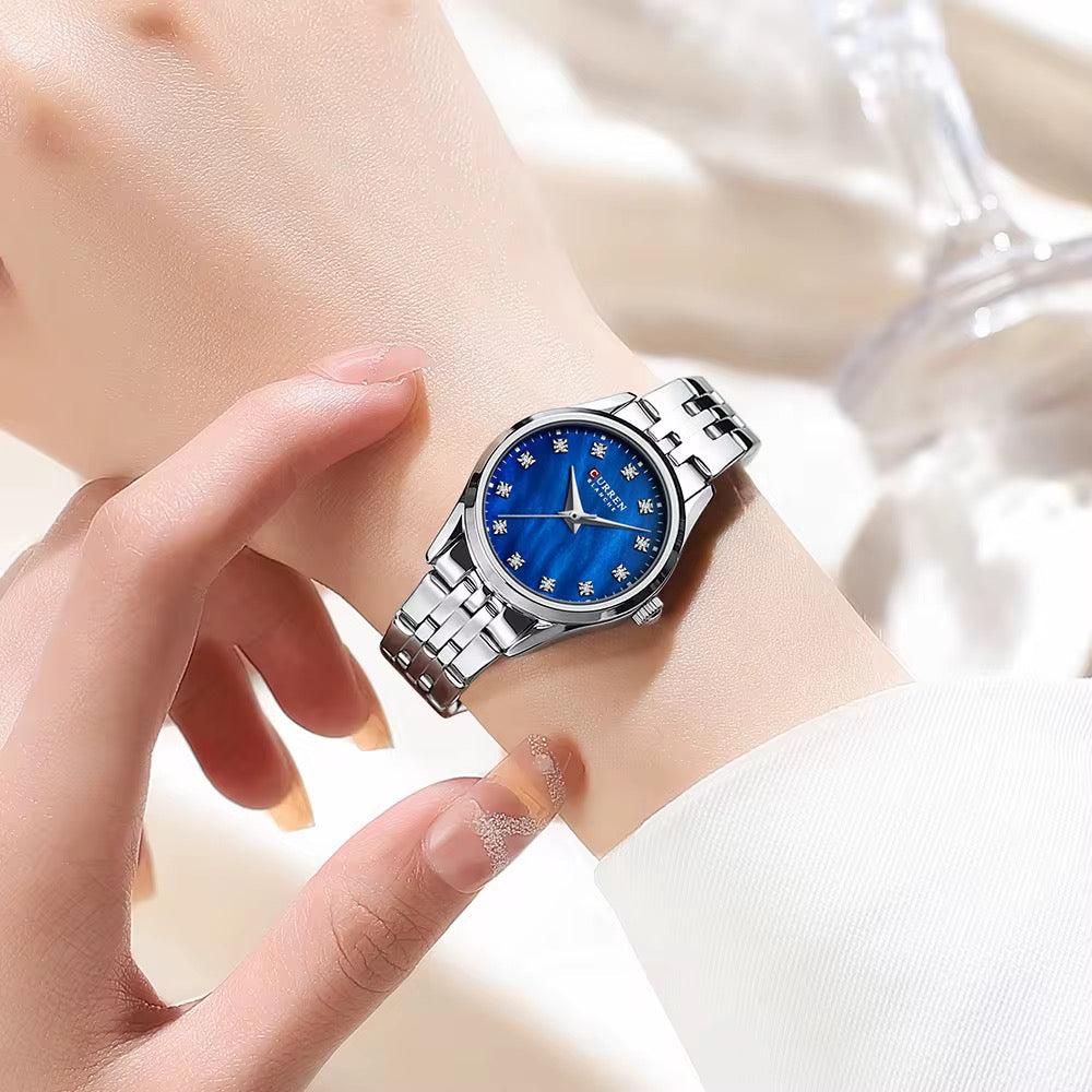 Reloj de Dama Curren 9111 + Esfero Curren+ Bolsa de Regalo
