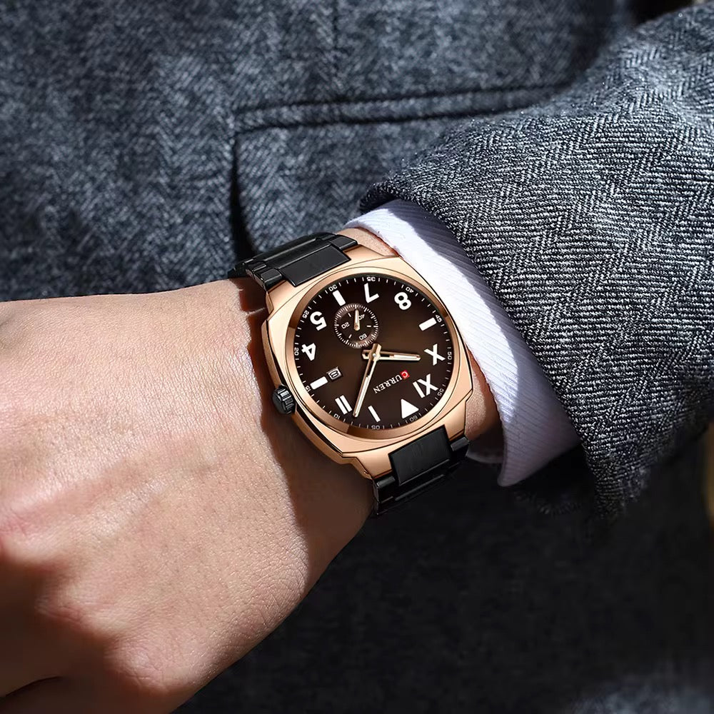 Reloj de Hombre Curren 8472+ Esfero Curren+ Bolsa de Regalo